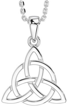 Silver Celtic Trinity Knot Necklace Celtic Knot Necklace, Celtic Trinity Knot, The Celts, Celtic Pendant, Trinity Knot, Celtic Design, The Trinity, Yellow Gold Jewelry, Gold Alloys