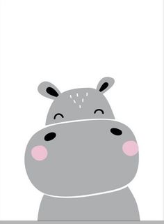 a cartoon hippo is standing in front of a white background