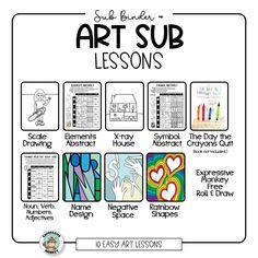 the art sub lesson for kids