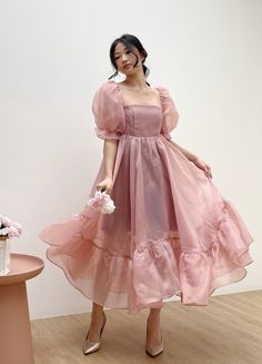 Organza Midi Dress, Frock For Women, Trendy Dress Outfits, Designer Dresses Casual