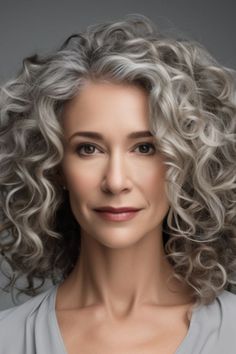 Curly Hairstyles For Women Over 50 Curly Hairstyles White Women, Modern Curly Hairstyles, Mid Length Curly Hairstyles, Timeless Hairstyles, Shoulder Length Curly Hair, Medium Length Curly Hair