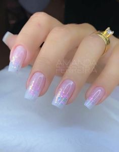 Catrina Tattoo, Subtle Nails, Fancy Nails Designs, Ombre Acrylic Nails, Pretty Nail Art Designs, Acrylic Nails Coffin Short, Pink Nail, Nail Designs Glitter, Classy Nails