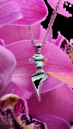 Silver pendant shaped as a woman's body. Chunky Pendant, Buy Necklace, Stockholm, Silver Pendant