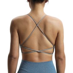 PRICES MAY VARY. 75% Nylon, 25% Spandex Imported Elastic closure Hand Wash Only Fitted Nylon T-back Activewear, Strappy Gym Tops With Built-in Bra, Sports Crop Top With Light Support And Tank Straps, Fitted Sports Bra With Straps For Gym, Supportive Strapped Activewear For Pilates, Nylon T-back Activewear For Yoga, Gray Activewear With Built-in Bra For Sports, Stretch Strappy Sports Bra For Workout, Strappy Stretch Sports Bra For Workout