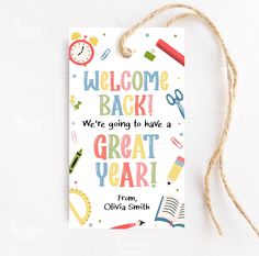 a welcome back card with the words, we're going to have a great year