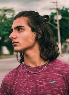 Guys With Long Hair Curly, Long Hair Guys Styles, Wedding Hairstyles With Bangs, With Bangs Hairstyle, Thick Hair Hairstyles, Hairstyle Natural Hair, Long Curly Hair Men, Tutorial Hairstyles, Guys With Long Hair