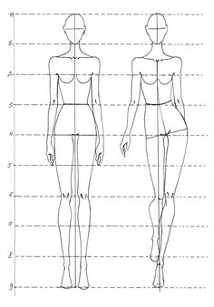 a drawing of a woman's body with the measurements for each part of it