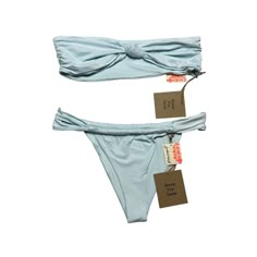 Nwt, No Flaws, Size Xl. Stone Fox Swim X Free People Lele Tie Front Bandeau And Bikini Bottom. Stock Photo To Show Fit Actual Bikini For Sale Is Light Blue Color. Stretch, Double Lined. Light Blue Solid Color. 85% Recycled Nylon, 15% Spandex. Adjustable Fit. Light Blue Solid Color, Blue Solid Color, Swimsuit Inspo, Stone Fox Swim, Summer Bathing Suits, Stone Fox, Tankini Swimsuits For Women, Swimsuits For Women, Cute Bathing Suits