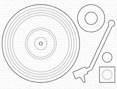 a cut out of a record player with tools to make it look like an instrument