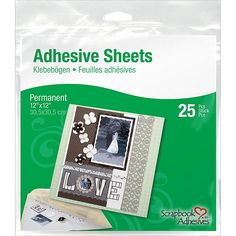 a package of 25 sheets of paper with an adhesivee sheet on the front