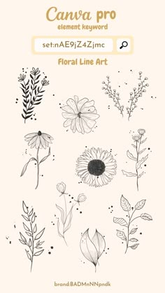 an image of flowers and plants with the text canva pro