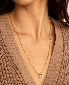 Create a layered look by double wrapping this extra long 33' chain necklace, or wear it long depending on your outfit or occasion. You can customize it with charms too - we're loving adding a combination of three or a single statement size charm. Asher Mini Necklace in 18k Gold, Women's by gorjana Chic Toggle Necklace As A Gift, Chic Gold Long Necklace For Gift, Double Strand Long Necklace Gift, Everyday Rolo Chain Necklace, Gold Initial Pendant Chain Necklace For Layering, Gold-tone Chic Cable Chain Necklaces, Gold Lariat Necklace For Layering, Gold Initial Pendant Necklace For Layering, Chic Gold-tone Cable Chain Necklaces