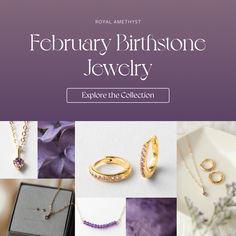 You were born in the most romantic month, February babies! The birthstone for February is the enchanting amethyst, believed to inspire serenity and spirituality in the one wearing it. February Baby, February Birthstone Jewelry, Amethyst Jewelry, February Birthstone, February Birth Stone