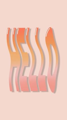 an orange and pink background with wavy lines