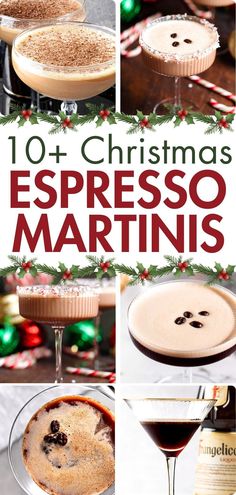 christmas espresso martinis with text overlay