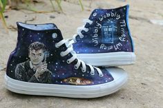 Shoes displayed in images are not for sale. I can paint similar designs if desired. I am willing to paint many images and designs. I am a huge nerd and am looking forward to creating many fandom based designs, but also like to create patterns and non character images.  Shown on the last two images are examples of shoe brand/styles. Please let me know which one is prefered for purchase.  Please send me the images/designs you'd like to be painted on the shoes and the shoe size in US Men/Women/Youth sizes.  SHOES    -converse hi tops $120    -converse low tops $100    -generic sneakers        -high top $100        -low top $80    -casual/loafer/flats $80         (Toms,Bobs,Keds)     -Vans-$90    -Converse Renew low tops $90    -Converse Renew hi tops $110 Harry Potter Converse, Clothes Paint, Harry Potter Shoes, Custom Converse Shoes, Stile Harry Potter, Harry Potter Movie, Painted Canvas Shoes, Custom Painted Shoes, Outfit Essentials