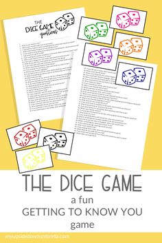 the dice game is an easy way to teach kids how to play with dices