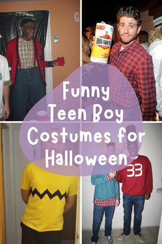 (SO EASY) 41 Teen Boy Halloween Costumes & Last Min Ideas - momma teen Funny Boy Costumes, Teen Boy Halloween Costumes, Quick Diy Halloween Costumes, Diy Teen Halloween Costumes, Easy Kids Costumes, Diy Costumes For Boys, Boys Halloween Costumes Diy