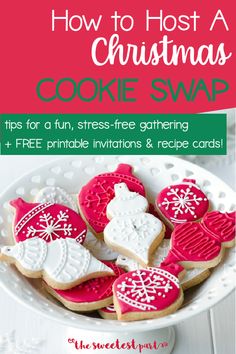 Christmas Cookie Swap Party Ideas, Christmas Cookies Swap Recipes, Cookie Swap Ideas, Holiday Cookie Swap, Cookie Swap Party Games, Recipe Exchange Party, Cookie Swap Rules