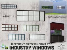 the different sizes windows are shown for each individual to use in this project, and also include