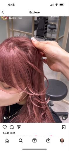 Pink Dye Over Brown Hair No Bleach, Strawberry Milk Tea Hair, Dull Red Hair, Pink On Brown Hair No Bleach, Dusty Pink Brown Hair, Washed Out Pink Hair, Redish Pinkish Hair, Coral Brown Hair, Rose Milk Tea Hair Color