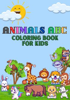 an animal themed coloring book for kids