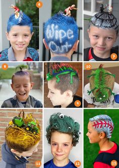 Easy Last Minute Hairstyles, Last Minute Hairstyles, Wacky Hair Day Ideas