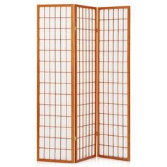 An Asian style staple gets a contemporary update in this four-panel Shoji screen room divider. Crafted of solid pine wood, each panel strikes a clean-lined rectangular silhouette complete with metal two-way hinges. Rounding out the design, gridwork lattice overlays line strong, reinforced rice paper panels for a semi-opaque screen. This room divider is designed to easily fold and unfold for effortless transport and storage. World Menagerie Number of Panels: 3-Panel, Color: Walnut | World Menager Shoji Screen Room Divider, Shoji Room Divider, Privacy Screens Indoor, Folding Screen Room Divider, Folding Room Divider, Shoji Screen, Tall Windows, Build A Wall, Folding Room Dividers