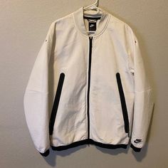 Men's Nike Sportswear Tech Woven Jacket Size Large Brand New, Never Worn. No Tags. Woven Jacket, Nike White, White Nikes, Nike Sportswear, Men's Nike, Mens Coats, Nike Jacket, Nike Men, Mens Jackets