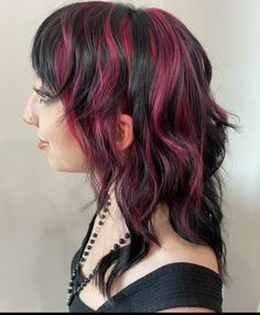 Draculaura Hair, Grey Streaks, Pink Hair Dye, Hair Color Streaks, Hair Streaks, Dyed Hair Inspiration, Hairdos For Curly Hair, Hair Advice