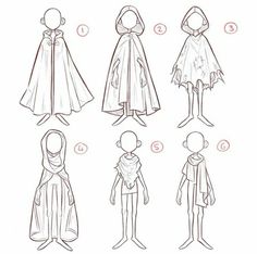 how to draw cloaks step by step