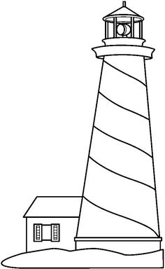 a black and white drawing of a lighthouse