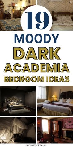 Dark academia bedroom ideas