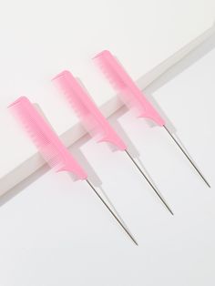 Pink Hair Tools, Tool Organization Diy, Rat Tail Comb, Tail Comb, Beach Wave Hair, Rat Tail, Hair Frizz