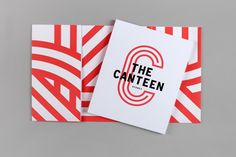 the canteen logo is displayed on two folded cards