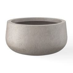 an empty concrete bowl on a white background