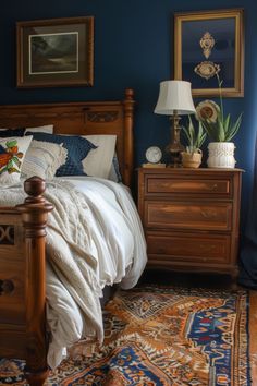 a bed room with a neatly made bed