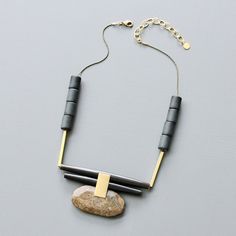 18” necklace with glass, jasper, and brass. 3 inch extender Modern Brass Necklace, Adjustable Black Brass Necklaces, Multi Strand Necklace, Gift Card Sale, Multi Strand, Black And Brown, Hoop Earrings, Art Deco, Monogram