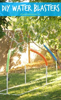 diy water blasters in the yard