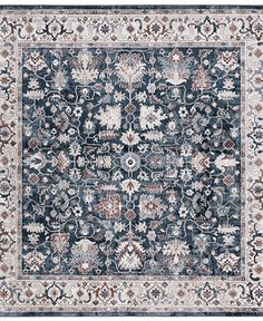 in stock Square Area Rugs, Blue Area Rugs, Blue Gray, Blue Grey, Area Rug, Pick Up, In Store, Buy Online, Area Rugs