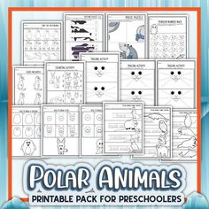 polar animals printable pack for preschoolers