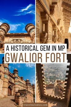 an old building with the words, a historical gems in mpp gwalior fort