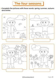 an activity sheet for children to learn how to draw and paint the characters in spanish