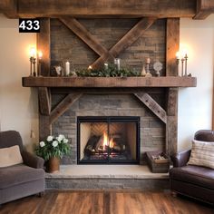 Please do not purchase a Mantel without first filling out the Quote Form and receiving a quote from us. Quote Form: https://form.jotform.com/240524957086059 Embrace the Architectural Grace: Mantels with Wood Beam Legs by Anthony Shields & Sons Inc. Immerse yourself in the beauty of architectural design and rustic elegance with our Mantels with Wood Beam Legs. Each piece is a testament to the timeless appeal of reclaimed wood, transforming storied beams into the centerpiece of your living space. Faux Fireplace, Fireplace Remodel, Fireplace Makeover