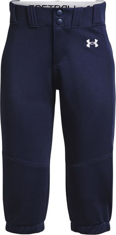 the under armour shorts is shown in navy