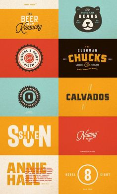 several different types of beer labels are shown in this graphic art printable poster design