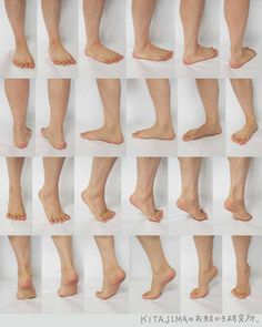 multiple images of feet and ankles with different types of toes in various positions, from top to bottom