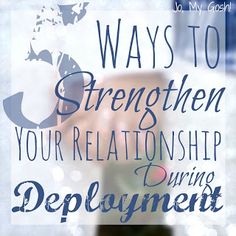 a hand holding a cell phone with the words, ways to straighten your relationship during deplassment