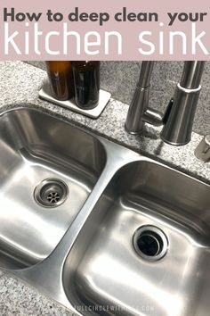 how to clean your kitchen sink Clean White Vans, Stainless Steel Sink Cleaner, Kitchen Sink Cleaner, Deep Clean Kitchen, Diy Sink, Window Cleaning Tips, Sink Cleaner, Kitchen Cleaning Tips