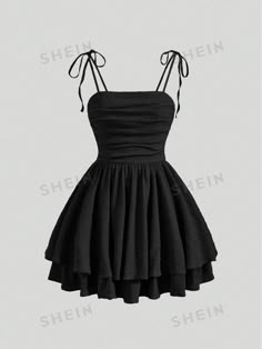 Short For Women Outfit, Black Dress Flowy Short, Prom Dresses Cute Short, Hot Short Black Dress, High School Dance Dresses Short, Homecoming Dresses For 6th Graders, Cute Dresses For Fall, Cute Black Homecoming Dresses, 6th Grade Dresses For Dances